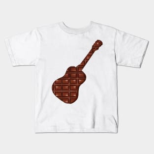 Chocolate guitar for chocoholics   Delicious sweet milk chocolate Kids T-Shirt